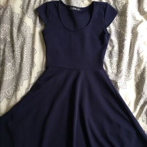 Navy blue skater dress